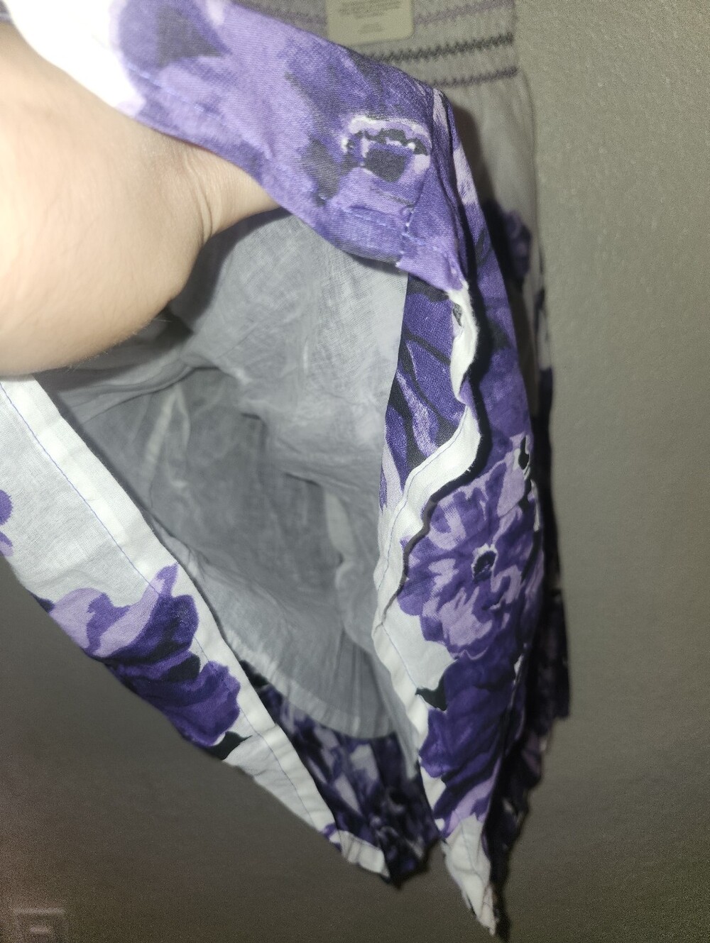 🤍💜NWT Fun & Flirt By Japna "Smocked Tube Top Purple💜Floral🌸 Dress" Sz Large - Picture 6 of 9
